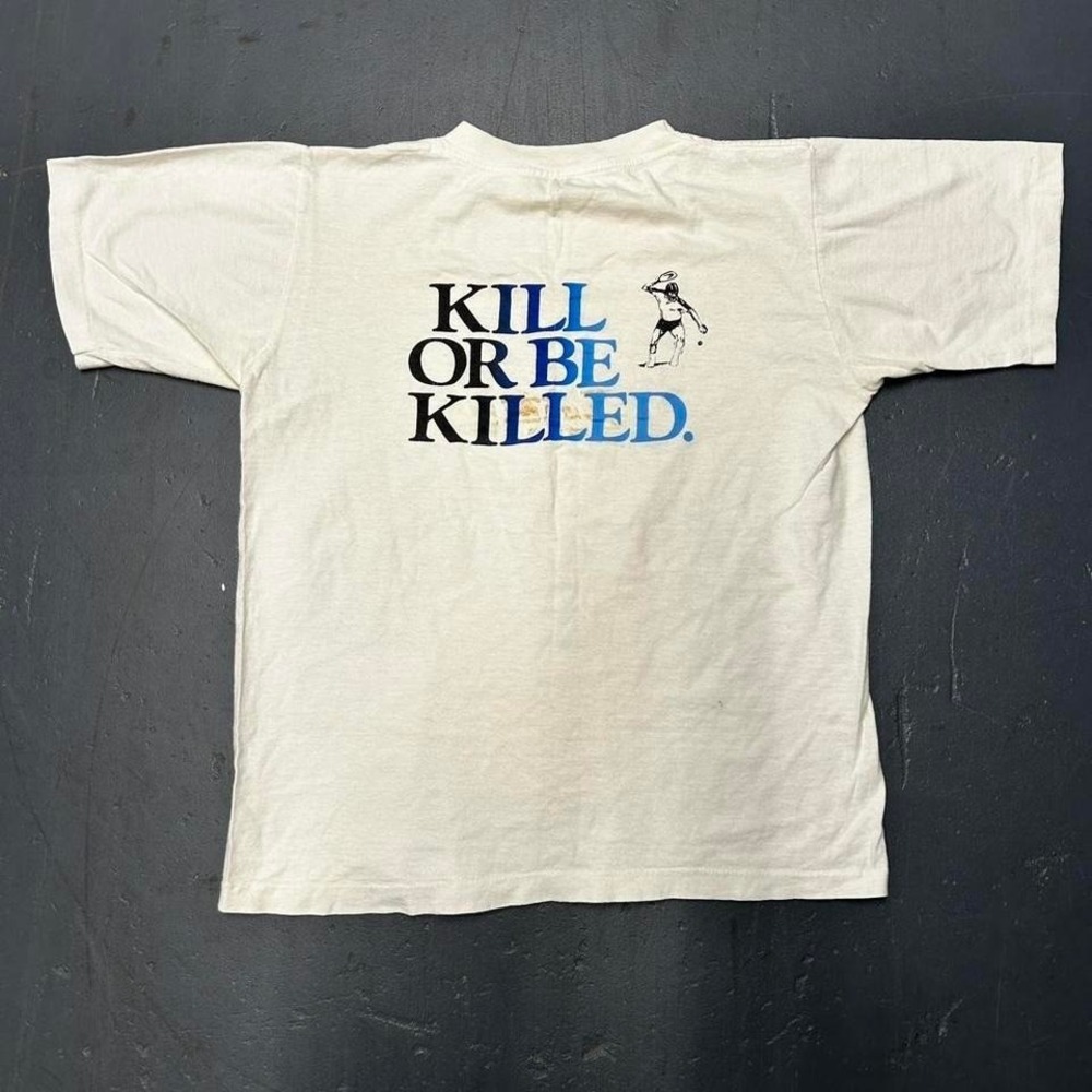 Vintage 90s Kill or be killed head tennis graphic single stitch Tshirt